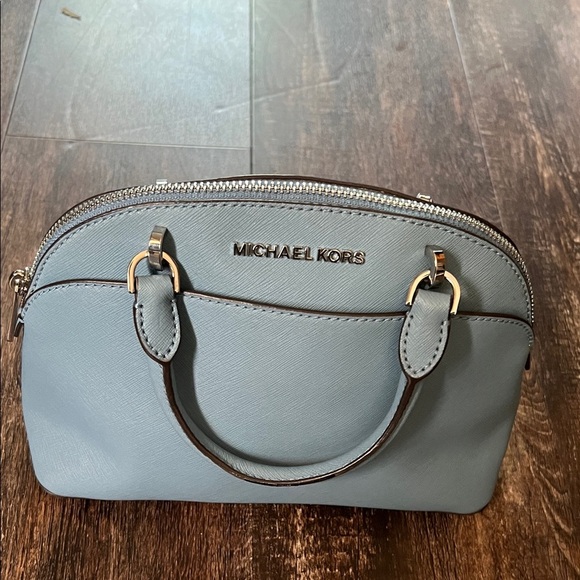 NWOT Michael Kors Light Blue Satchel - Picture 5 of 9